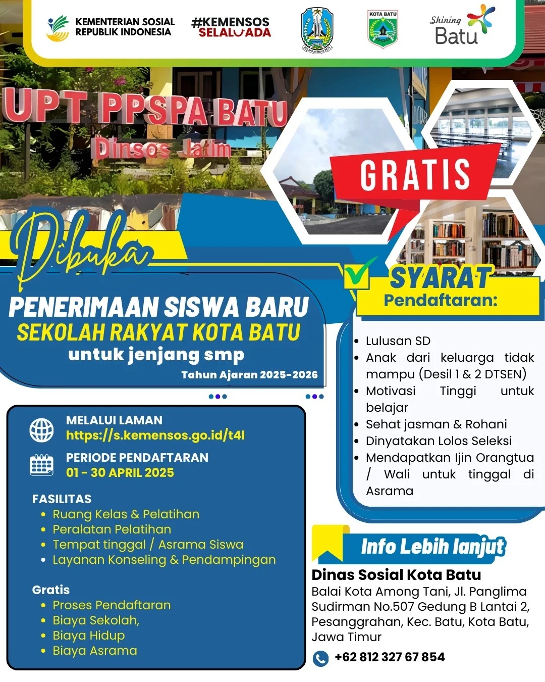 Pendaftaran Siswa Baru Sekolah Rakyat Kota Batu